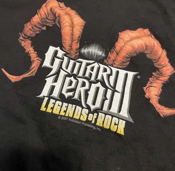 Vintage 2007 Guitar Hero III Legends of Rock Lou the Devil T-Shirt - Picture 4 of 5